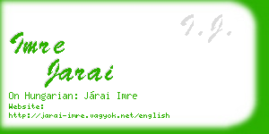 imre jarai business card