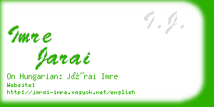 imre jarai business card